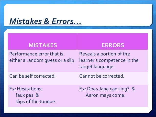 grammatical errors